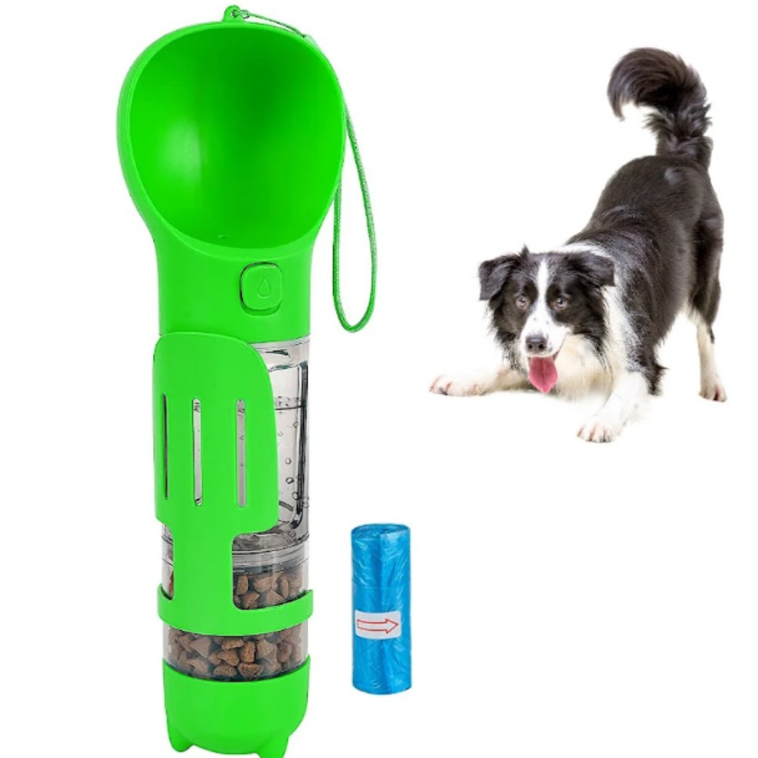 Botella Portatil 4 En 1 Multifuncional para perro