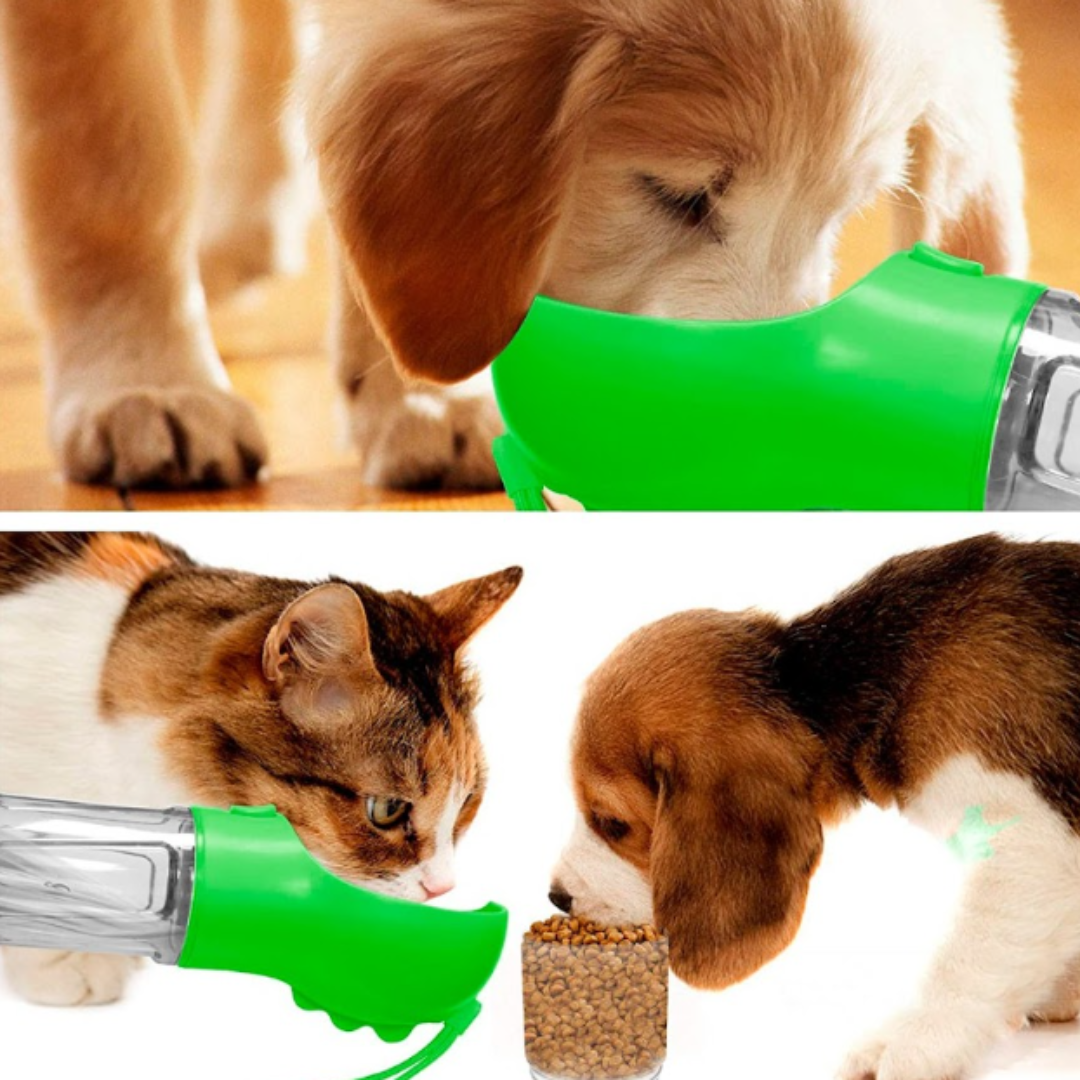 Botella Portatil 4 En 1 Multifuncional para perro